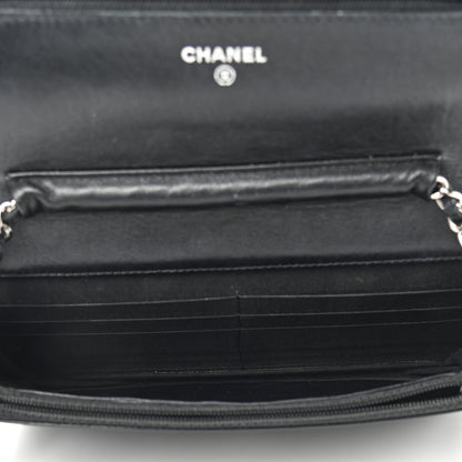 Chanel Caviar Timeless CC Wallet On Chain WOC Black 5 of 10