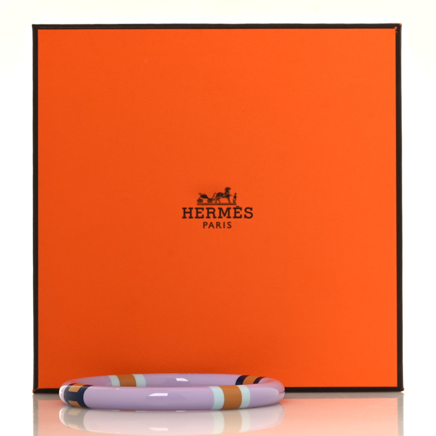 Hermes Lacquered Wood H Equipe PM Bangle Bracelet T1 5 of 5