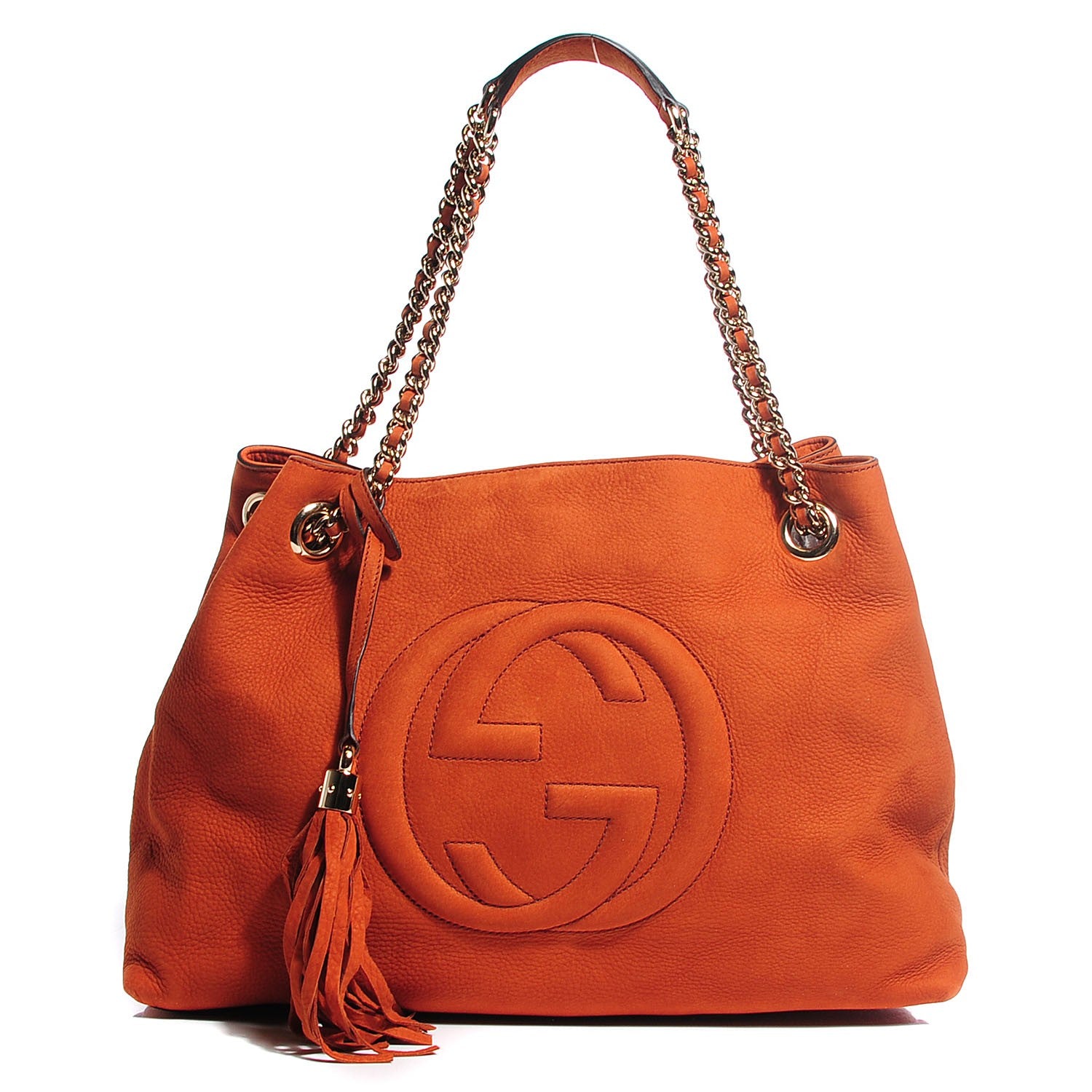 Gucci Vitello Range Medium Soho Chain Shoulder Bag Old Whisky 1 of 9