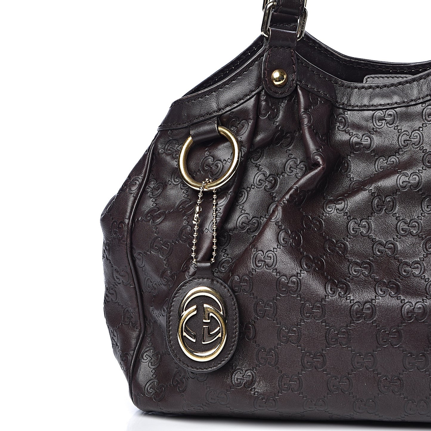 Guccissima Medium Sukey Tote Chocolate