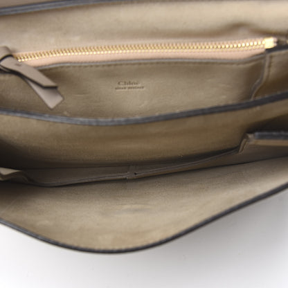 Chloe Calfskin Suede Medium Faye Shoulder Bag Motty Grey 5 of 9