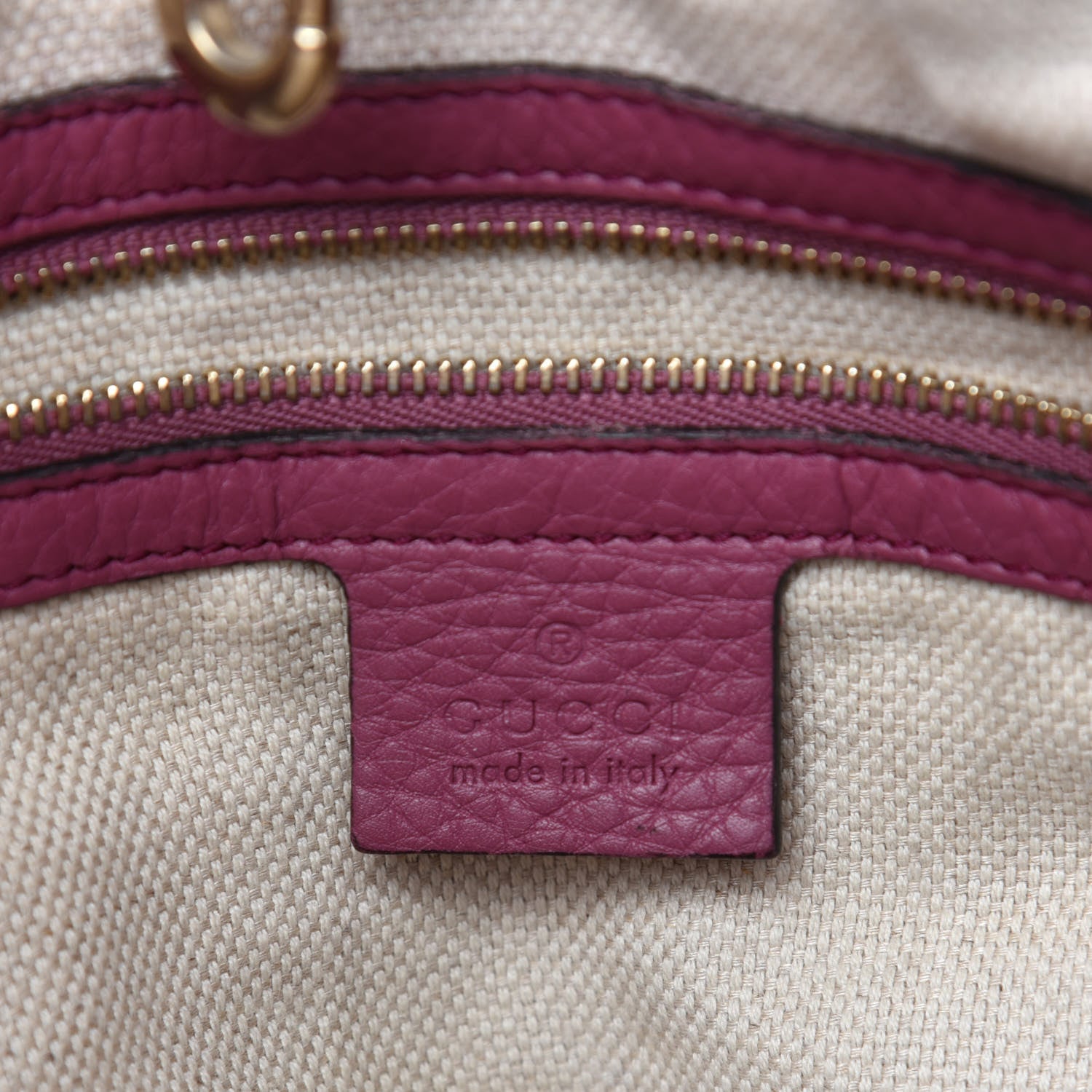 Gucci Pebbled Calfskin Medium Soho Chain Shoulder Bag Peonia Flower 8 of 11