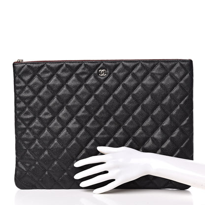 Chanel Caviar Quilted XL Cosmetic Case Black 2 of 11