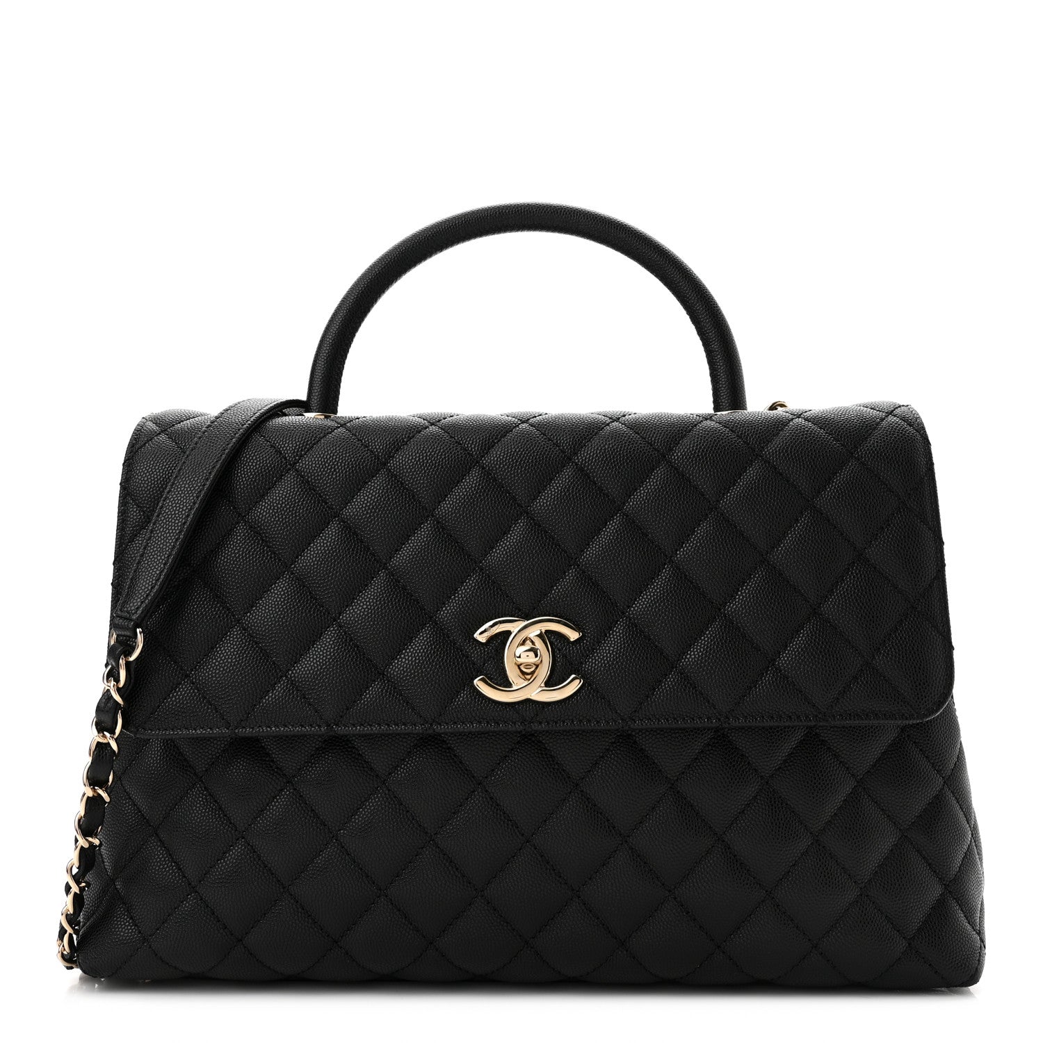 Chanel Caviar Quilted Medium Coco Handle Flap Black 1 of 10