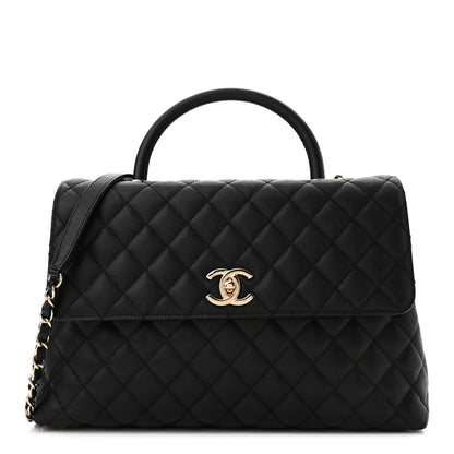 Chanel Caviar Quilted Medium Coco Handle Flap Black 1 of 10