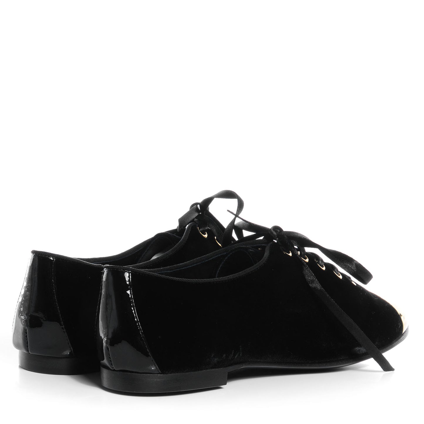 GIUSEPPEZANOTTIVelvetCapToeOxfordFlats37BlackGold