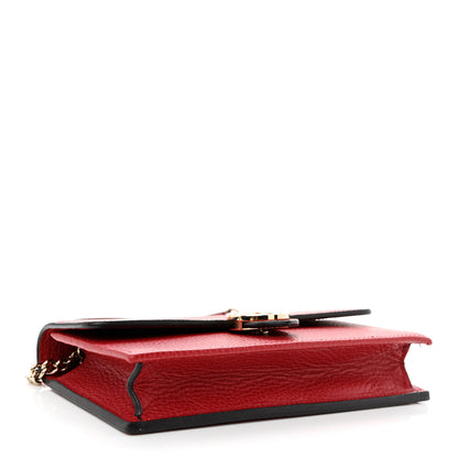 Gucci Dollar Calfskin Interlocking G Chain Wallet Red 4 of 10