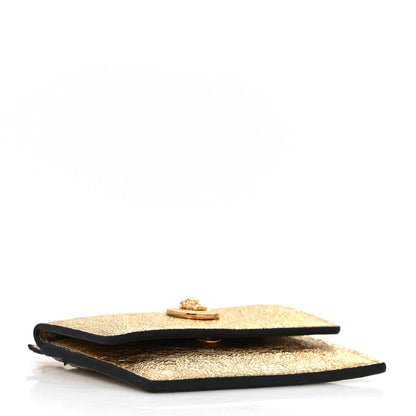 Versace Metallic Calfskin Medusa Chain Card Holder Gold 3 of 8