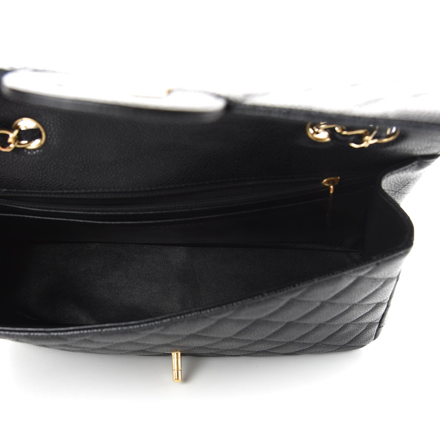 Chanel Caviar Quilted Jumbo Single Flap Black 5 of 11