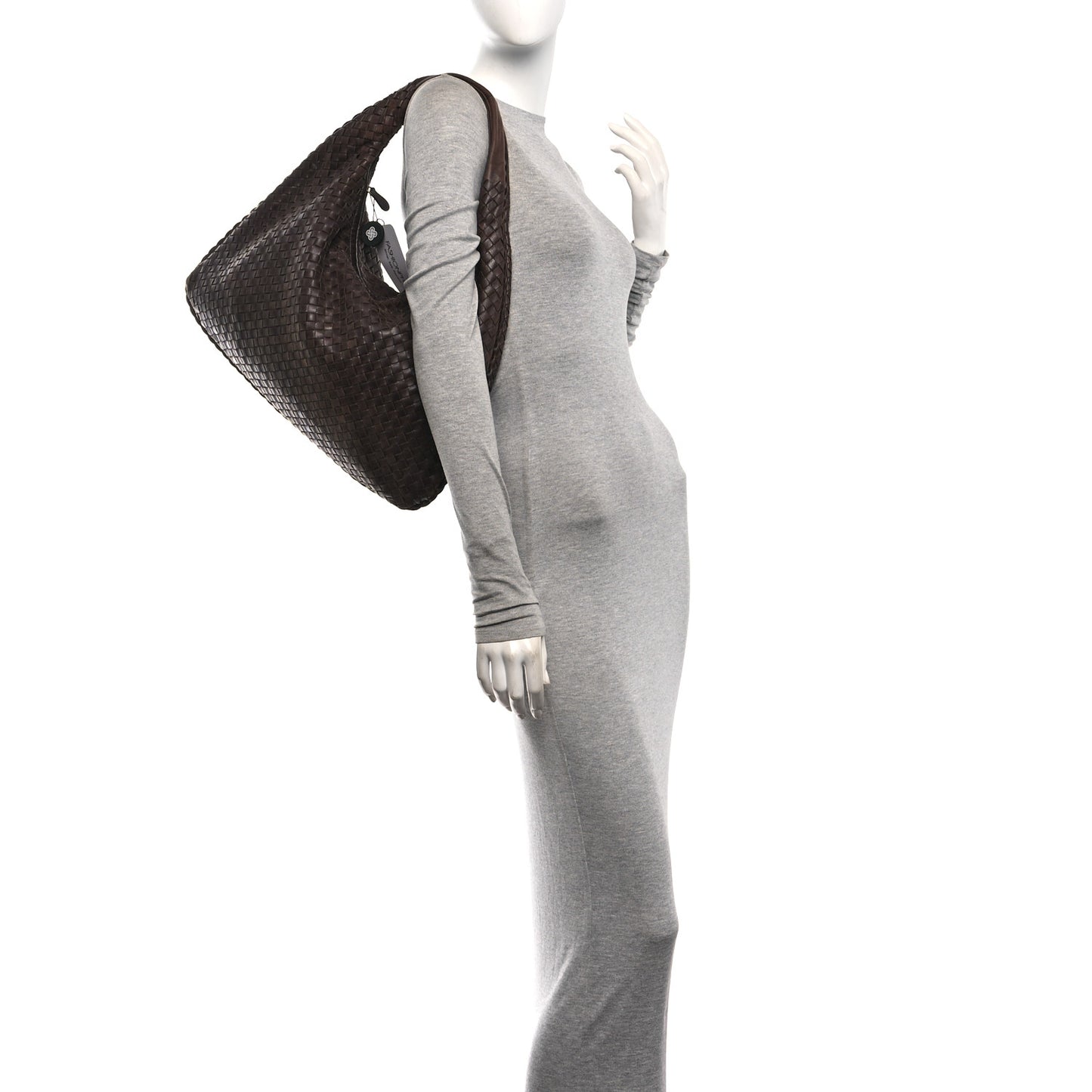 Nappa Intrecciato Large Veneta Hobo Ebano