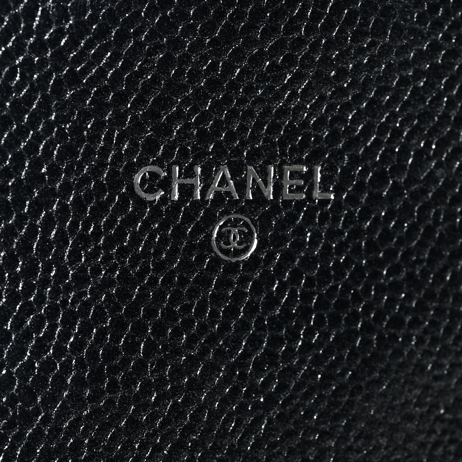 Chanel Metallic Caviar Quilted Small Flap Wallet Charcoal 7 of 10