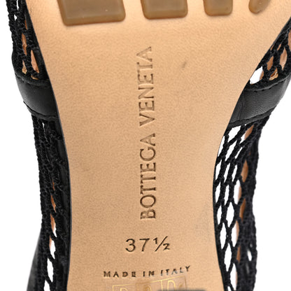 Bottega Veneta Mesh Calfskin Chain Stretch Pumps 37.5 Black 6 of 7