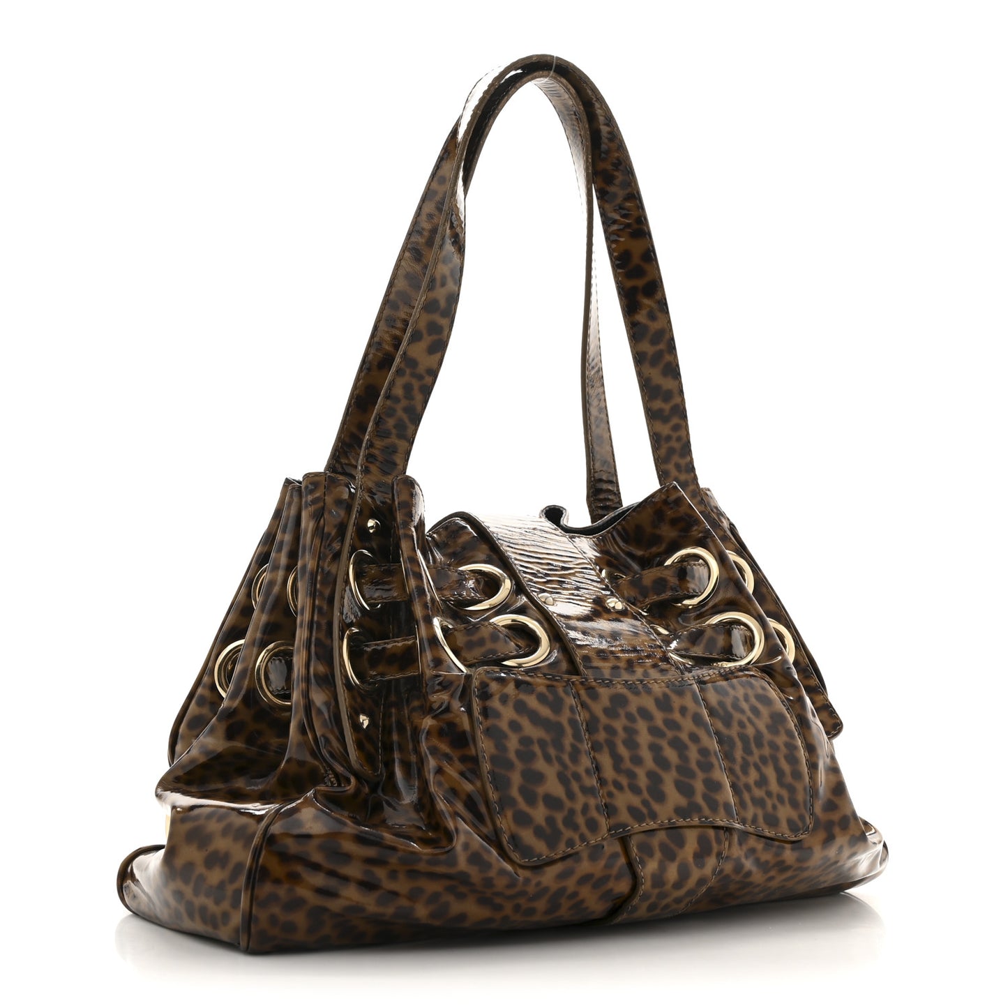 Patent Leopard Print Riki Natural