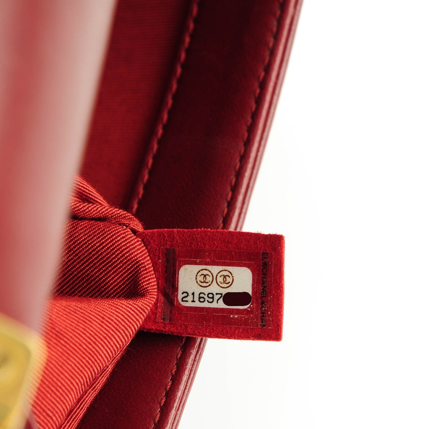 Chanel Lambskin Quilted Medium Boy Flap Dark Red 8 of 9