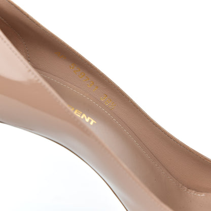 Saint Laurent Patent Calfskin Zoe 85 Pumps 38.5 Nude 8 of 10