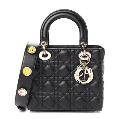 Christian Dior Lambskin Cannage Small Lucky Badges My Lady Dior Black 1 of 10