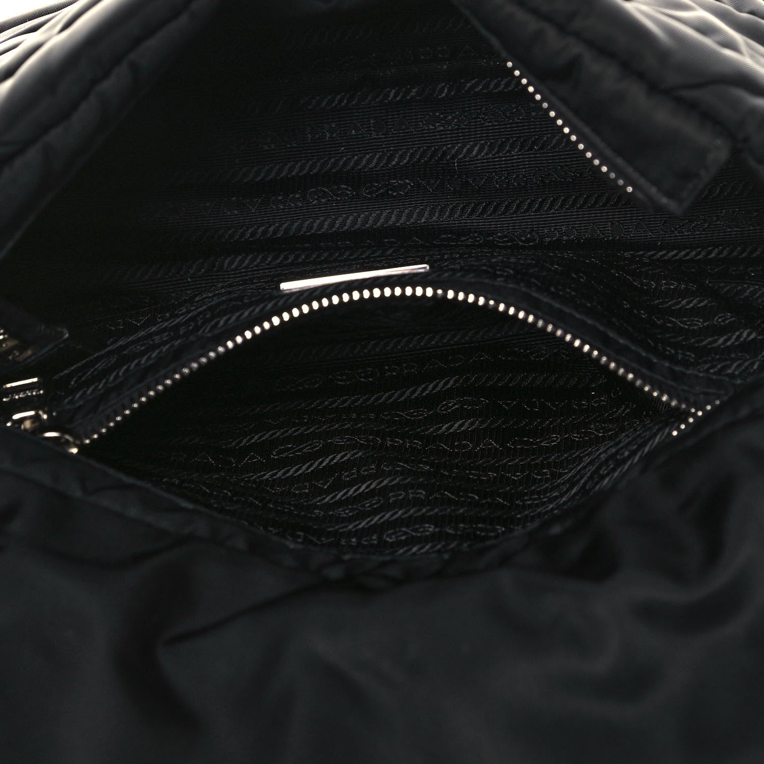 Prada Re-Nylon Quilted Padded Flap Shoulder Bag Black 4 of 10