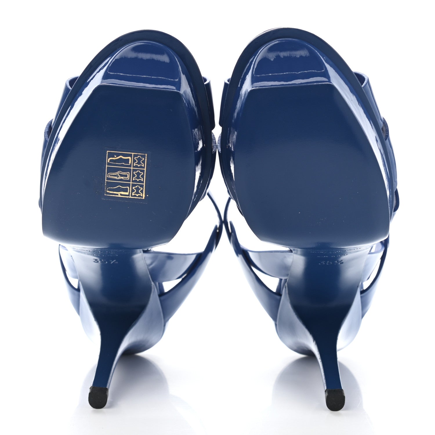Saint Laurent Patent Tribute 105 Platform Sandals 35.5 Royal Blue 5 of 11