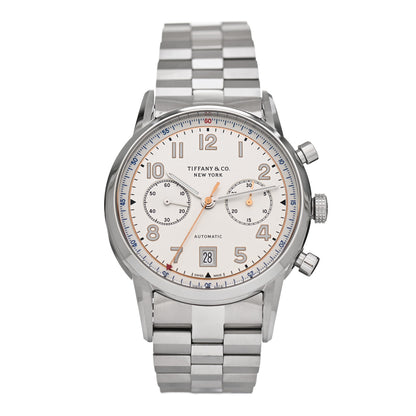 Tiffany Stainless Steel 42mm CT60 Chronograph Automatic Watch 1 of 5