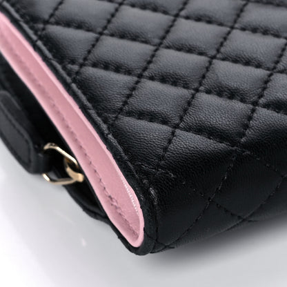 Chanel Lambskin Micro Quilted Double Wallet Black 10 of 11