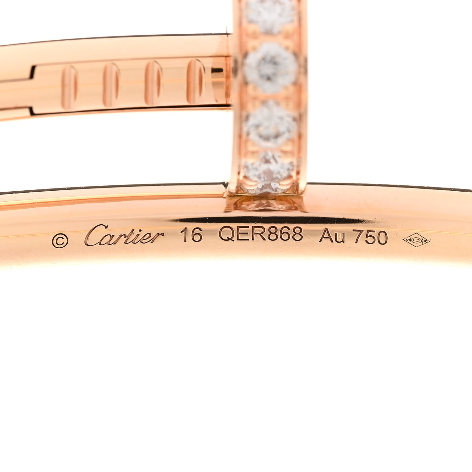 Cartier 18K Pink Gold Diamond Juste Un Clou Bracelet 16 3 of 4