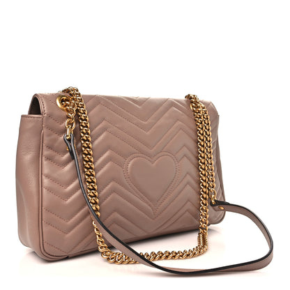Gucci Calfskin Matelasse Medium GG Marmont Shoulder Bag Porcelain Rose 3 of 10