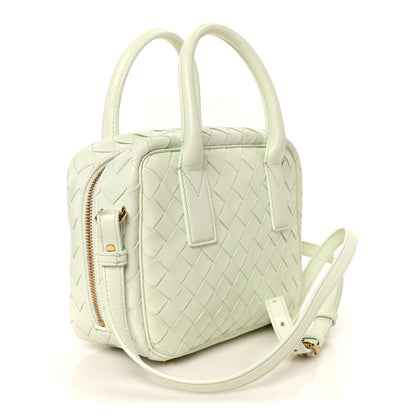 Bottega Veneta Lambskin Intrecciato Small Getaway Glacier 3 of 12