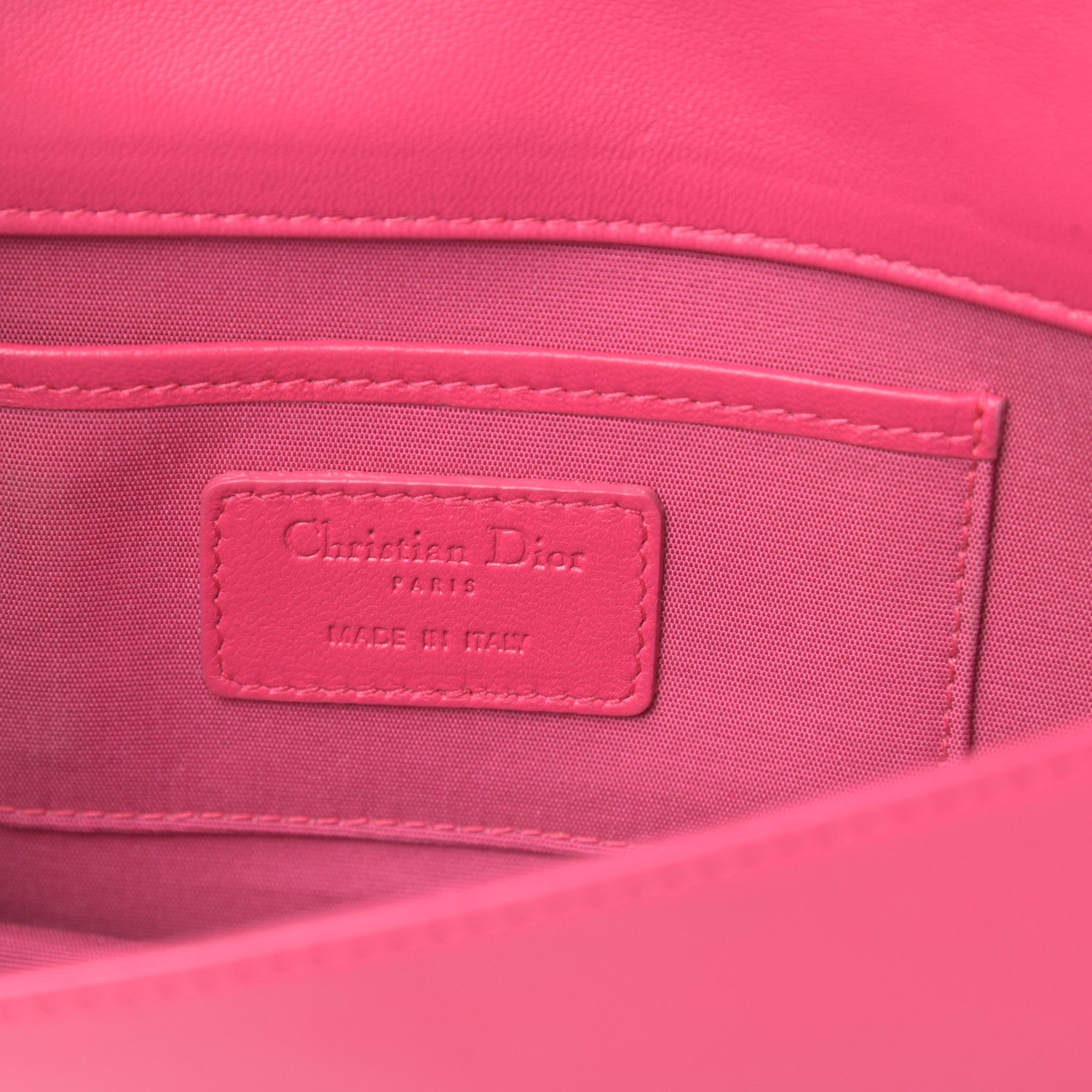 Christian Dior Lambskin Cannage Lady Dior Convertible Clutch Fuchsia 6 of 14