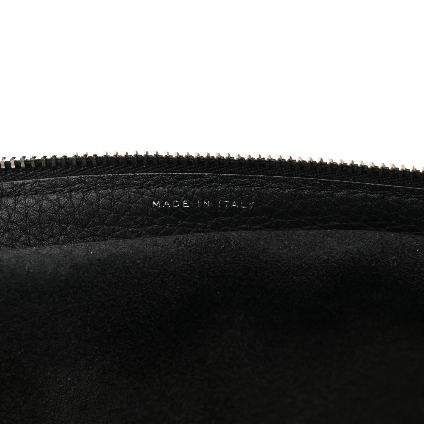 Grained Calfskin Large Slouchy Banana Bag Black
