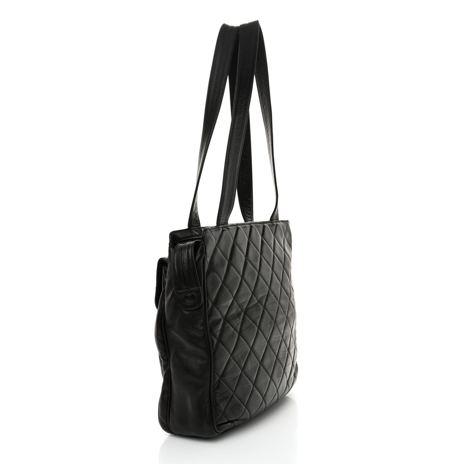 Chanel Lambskin Quilted CC Shoulder Bag Black 3 of 11