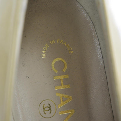 Chanel Leather Cap Toe Flats 41 Beige and Black 7 of 9