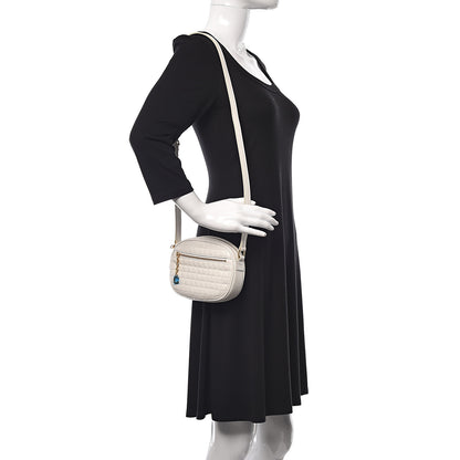 Celine Calfskin Quilted Small C Charm Bag White 2 of 10