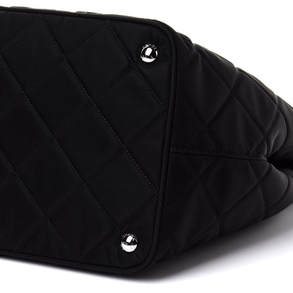Prada Tessuto Nylon Quilted Shopping Tote Black 9 of 9