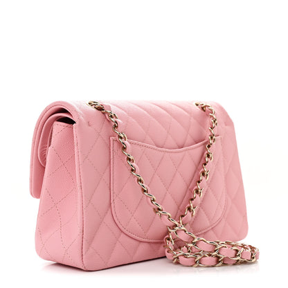Chanel Caviar Quilted Small Double Flap Pink 3 of 11