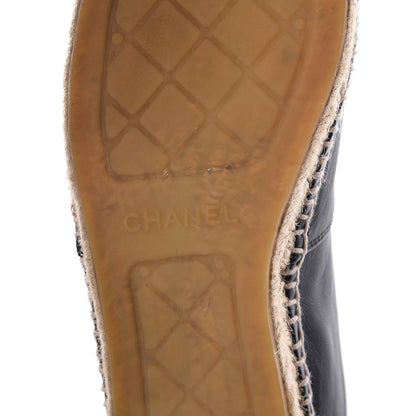 Chanel Lambskin CC Espadrilles 39 Black 10 of 13