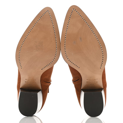 Valentino Garavani Suede Rockstud Double Buckle 50mm Cowboy Ankle Boots 40 Selleria 5 of 9