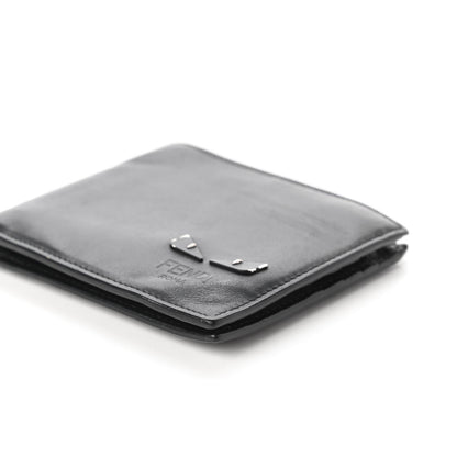 Fendi Vitello Century Mini Bug Eyes Bi-Fold Wallet Black 7 of 11