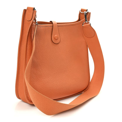 Hermes Taurillon Clemence Evelyne PM Orange 3 of 10