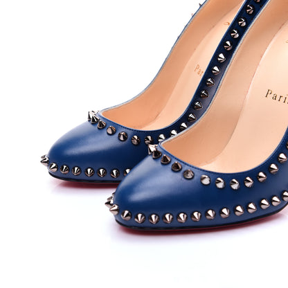 Christian Louboutin Kid Specchio Dorispiky 100 Pumps 37 Dark Gun 6 of 13