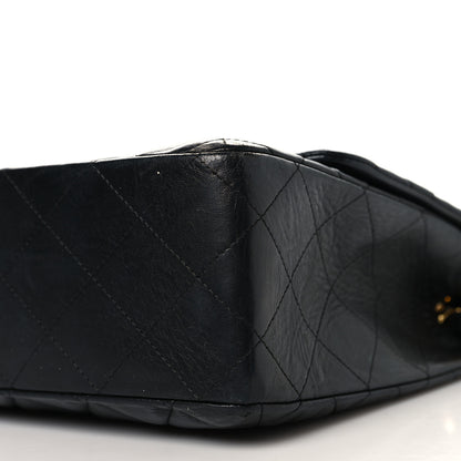 Chanel Lambskin Quilted Jumbo Double Flap Black 10 of 11