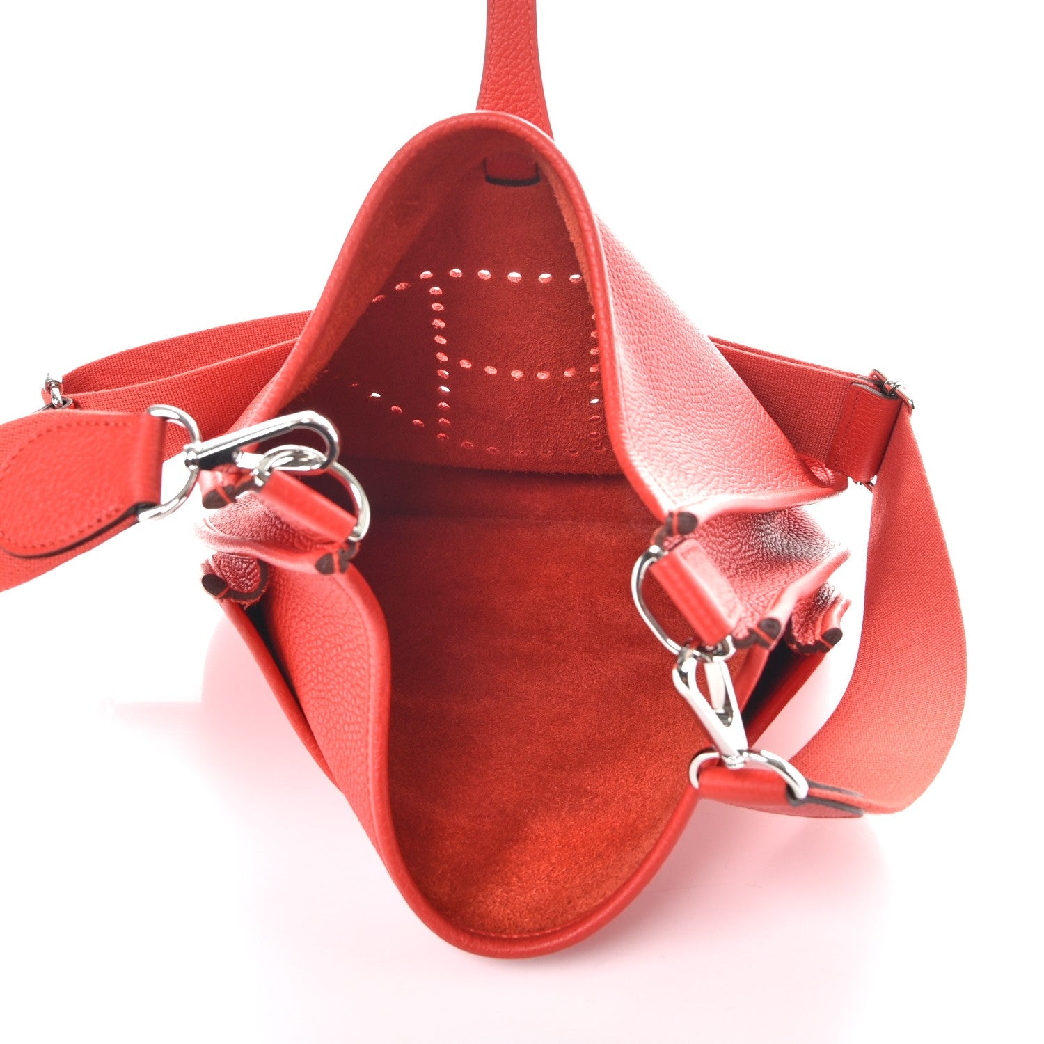Hermes Taurillon Clemence Evelyne III PM Rouge Tomate 5 of 8