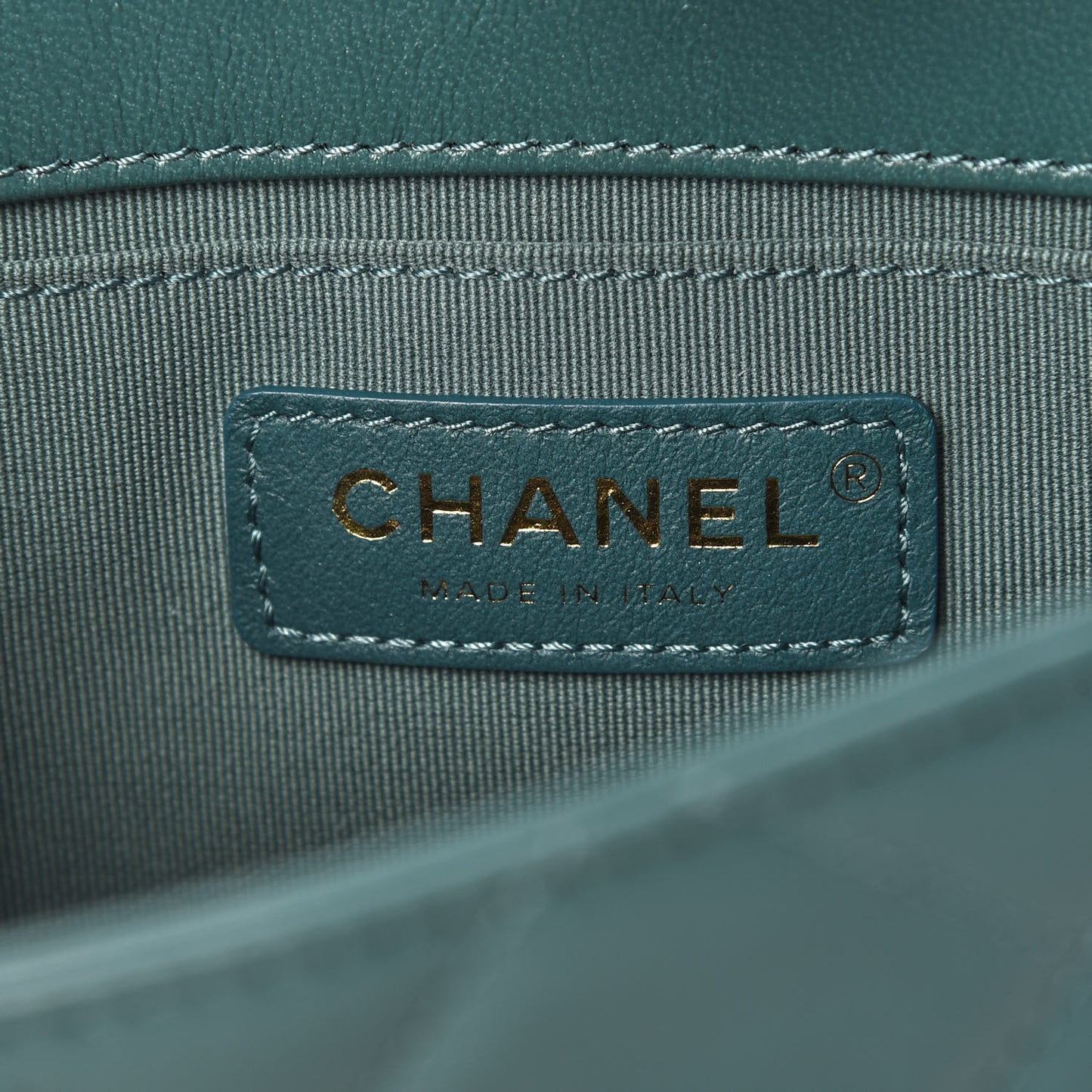 Lambskin Quilted Diamond Lock Flap Green
