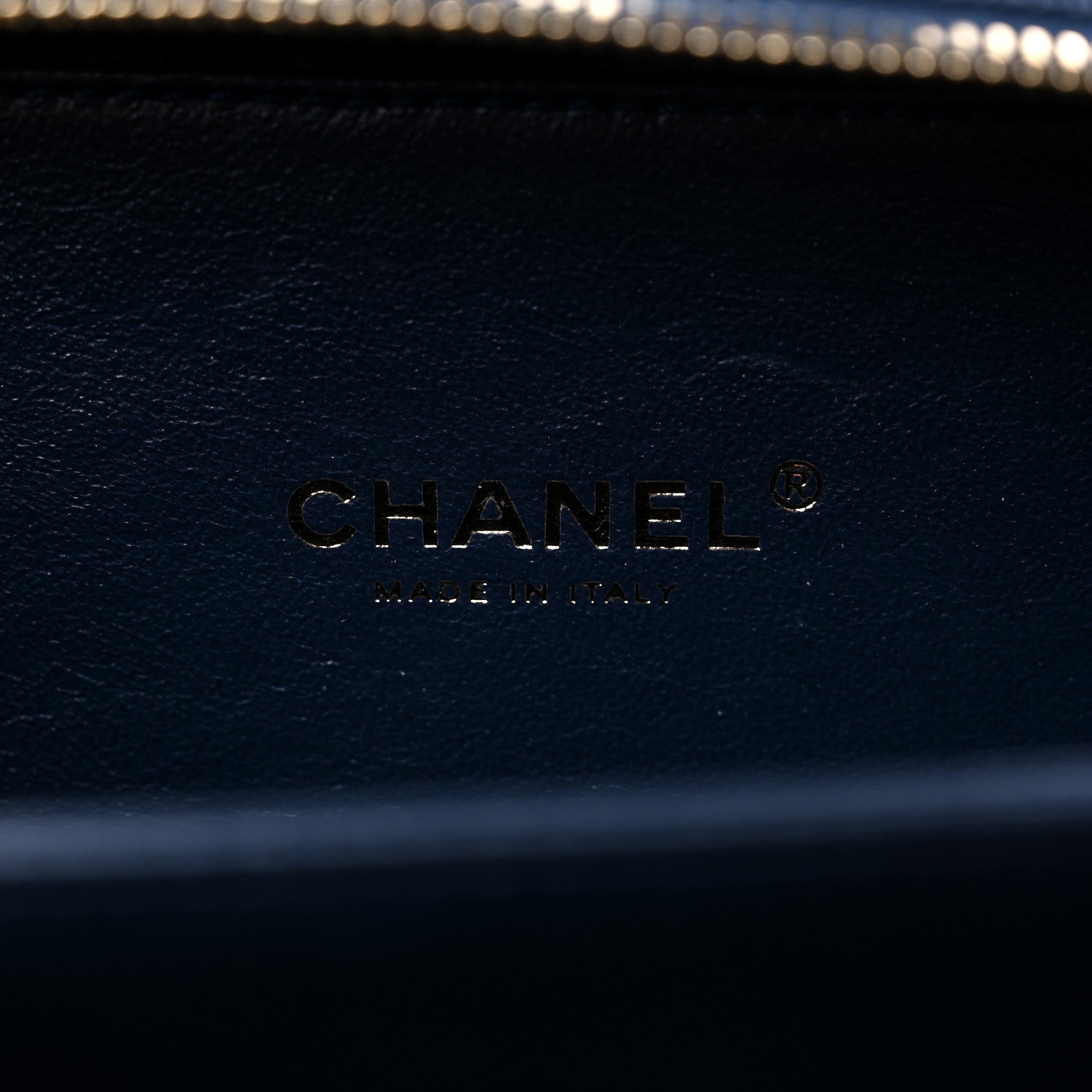 Chanel Caviar Quilted Small CC Filigree Vanity Case Navy 6 of 10