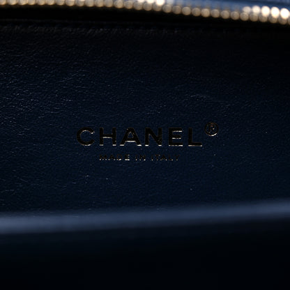 Chanel Caviar Quilted Small CC Filigree Vanity Case Navy 6 of 10