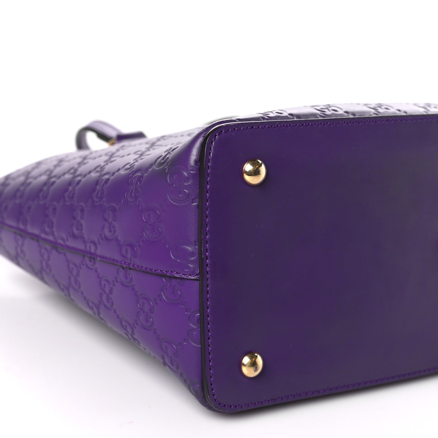 Gucci Guccissima Linea A Foldover Tote Purple 8 of 9