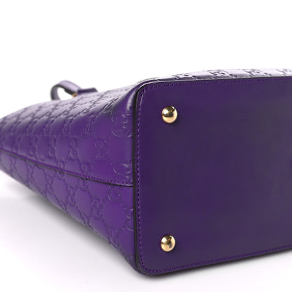 Gucci Guccissima Linea A Foldover Tote Purple 8 of 9