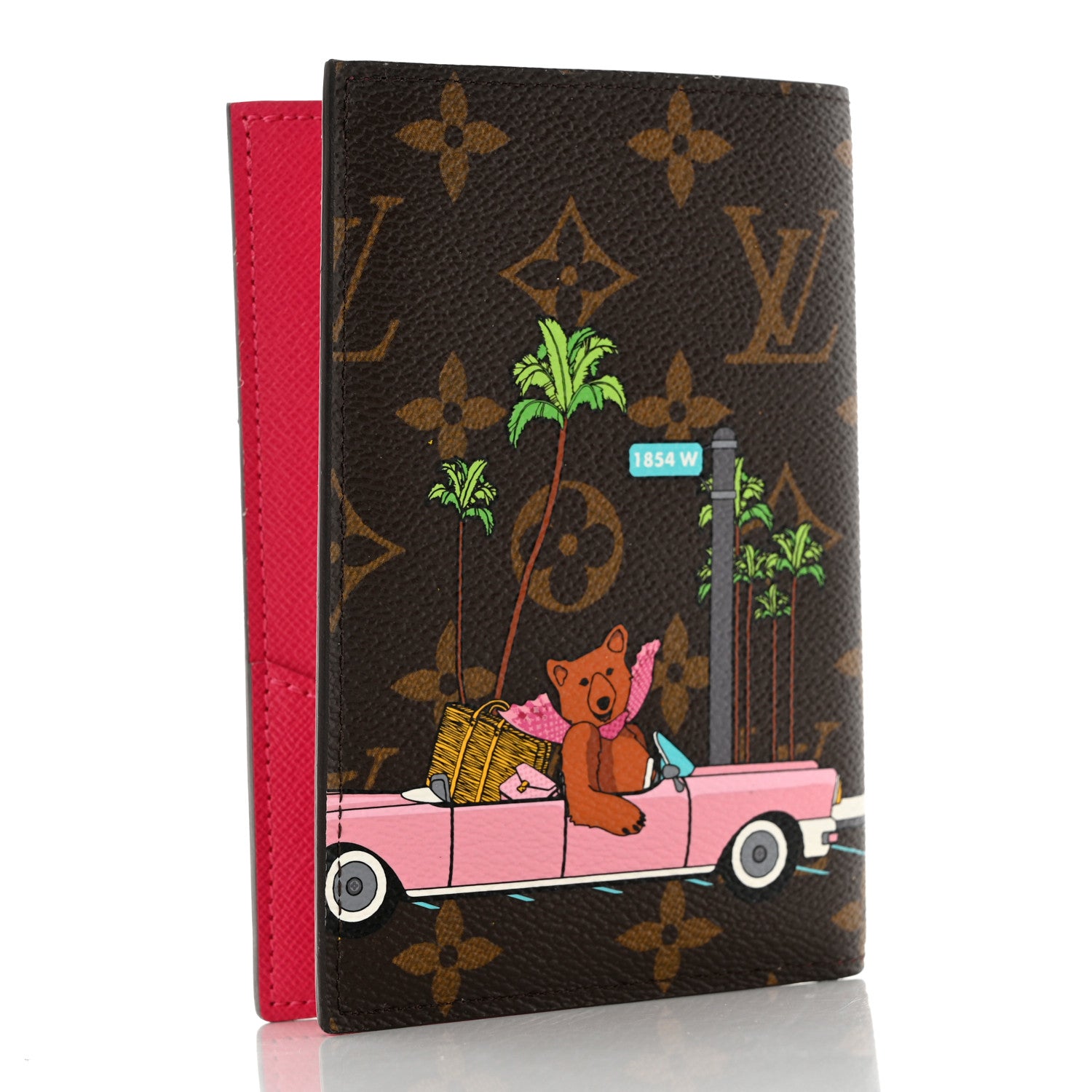 Louis Vuitton Monogram 2021 Christmas Animation Hollywood Passport Cover Fuchsia 3 of 8