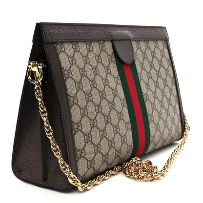 Gucci GG Supreme Monogram Web Medium Ophidia Chain Shoulder Bag Brown 4 of 19
