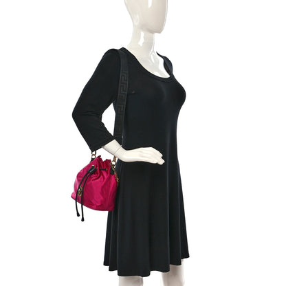 Versace NylonMedusa Drawstring Bucket Bag Dahlia Black 2 of 11