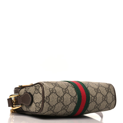 Gucci GG Supreme Monogram Web Mini Ophidia Shoulder Bag Brown 3 of 13